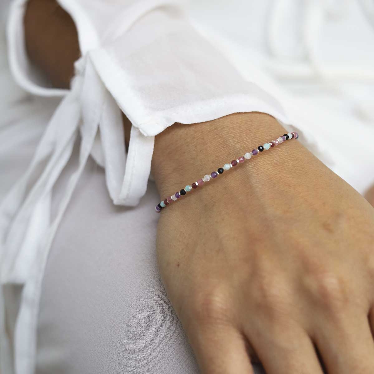 Sunset Mixed Gemstone Beaded Bracelet