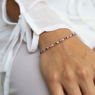 ML844B Sunset Mixed Gemstone Beaded Bracelet Model