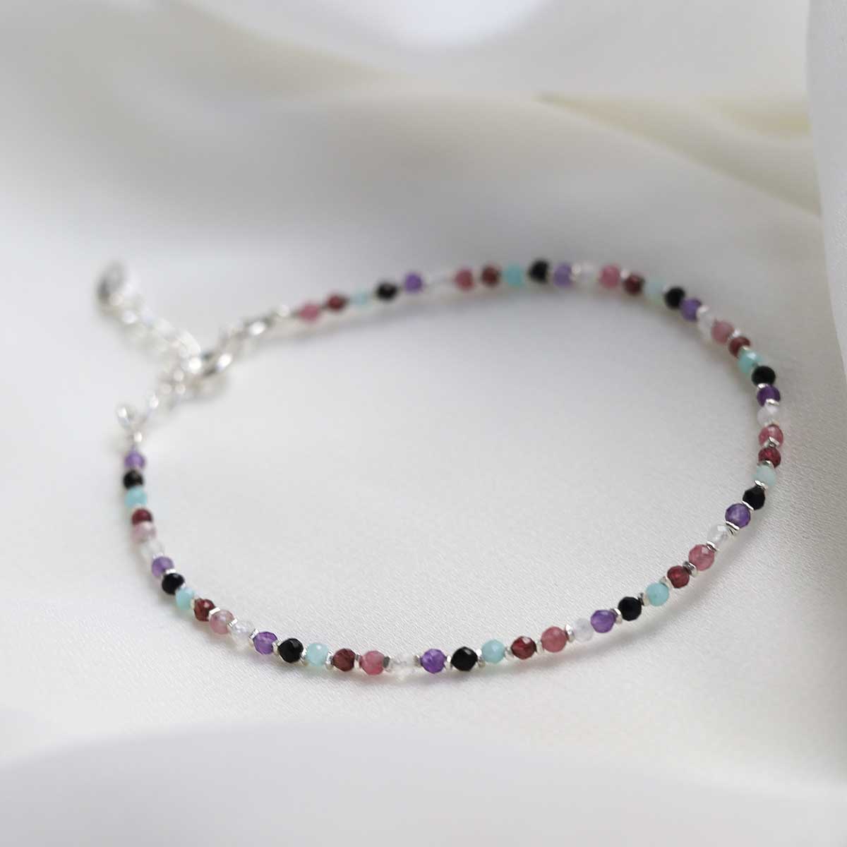 Sunset Mixed Gemstone Beaded Bracelet