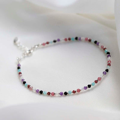 ML844B Sunset Mixed Gemstone Beaded Bracelet 1