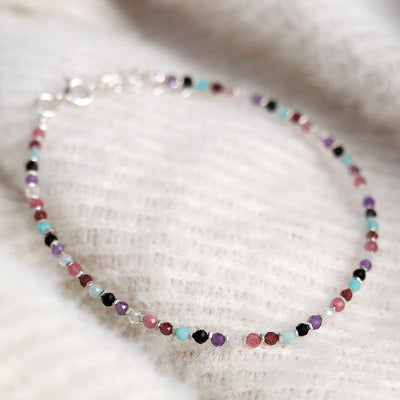 ML844B Sunset Mixed Gemstone Beaded Bracelet 3