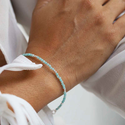 ML846B Amazonite Gemstone Beaded Bracelet Model