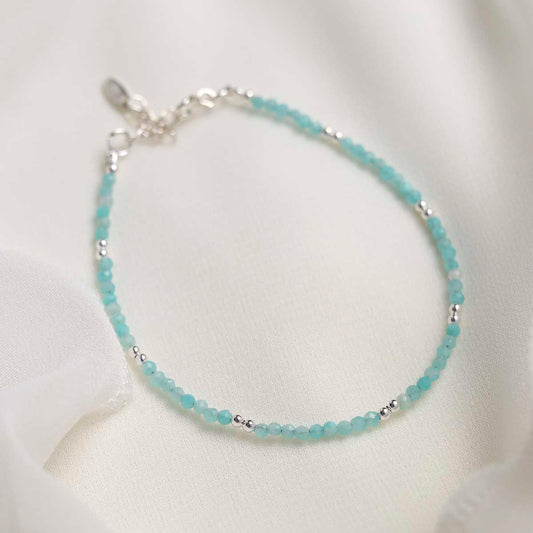 ML846B Amazonite Gemstone Beaded Bracelet 2