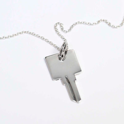 MZA057 Sterling Silver Polished Origami Crane Necklace large 3