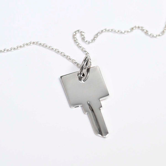 MZA057 Sterling Silver Polished Origami Crane Necklace large 3