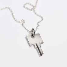 MZA056S Sterling Silver Key Necklace Small 4