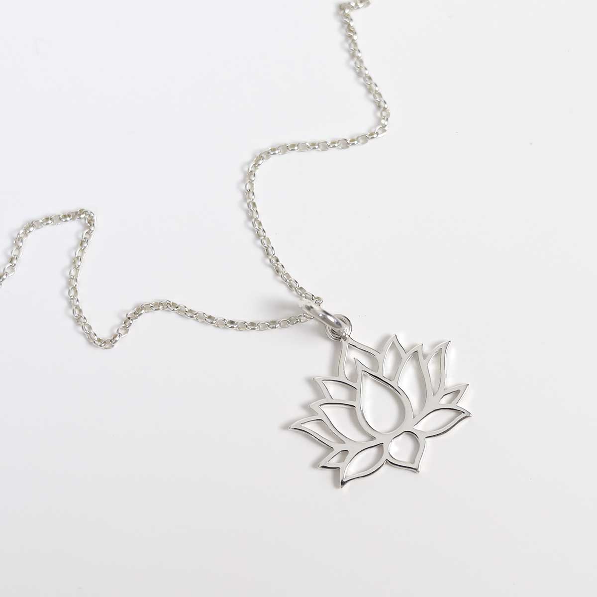 Sterling Silver Lotus Flower Necklace