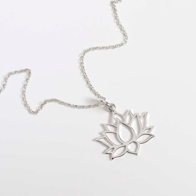 ML748 Sterling Silver Lotus Flower Necklace 4