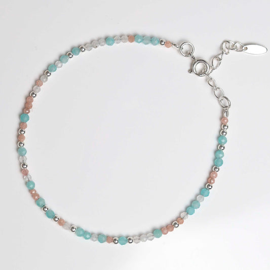 ML842B Sunrise Mixed Gemstone Beaded Bracelet 5