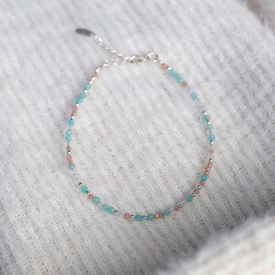 ML842B Sunrise Mixed Gemstone Beaded Bracelet 4