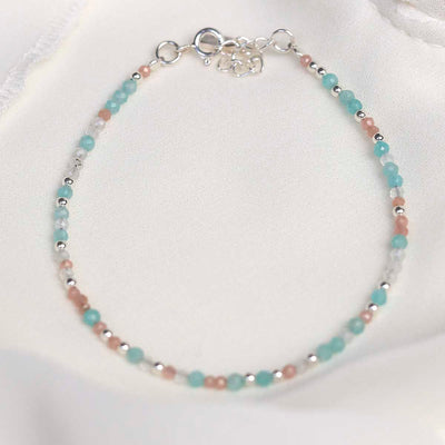 ML842B Sunrise Mixed Gemstone Beaded Bracelet 3