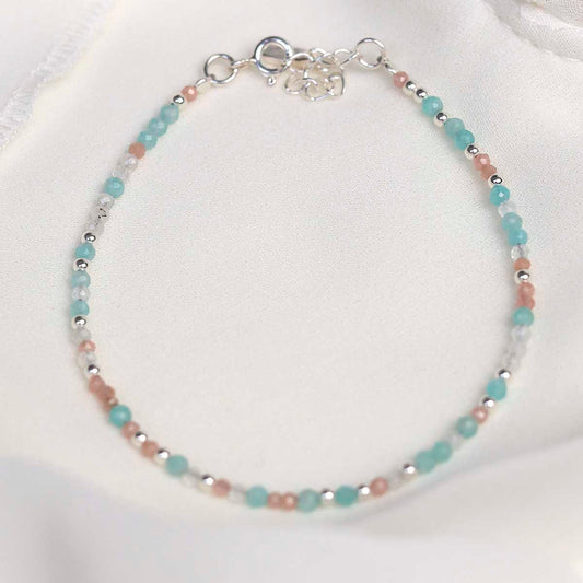 ML842B Sunrise Mixed Gemstone Beaded Bracelet 3