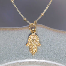MB157PG_Gold Plated Sterling Silver Fatima Hand Necklace_1