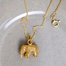 MB166G_Gold Plated Sterling Silver Elephant Necklace_3