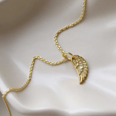 MB156PG _Gold Plated Sterling Silver Angel Wing Necklace_new 2