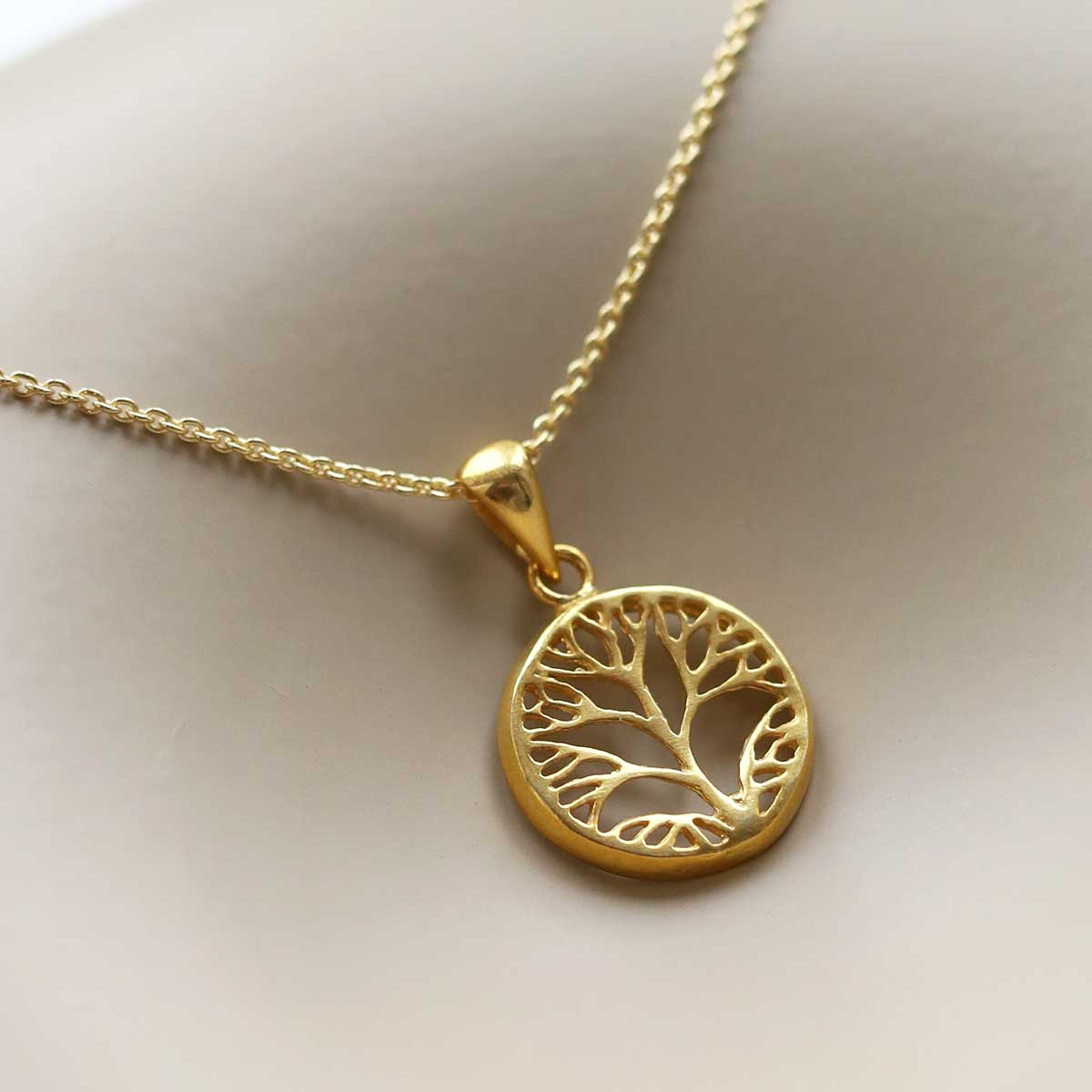 Gold Plated Sterling Silver Tree Necklace