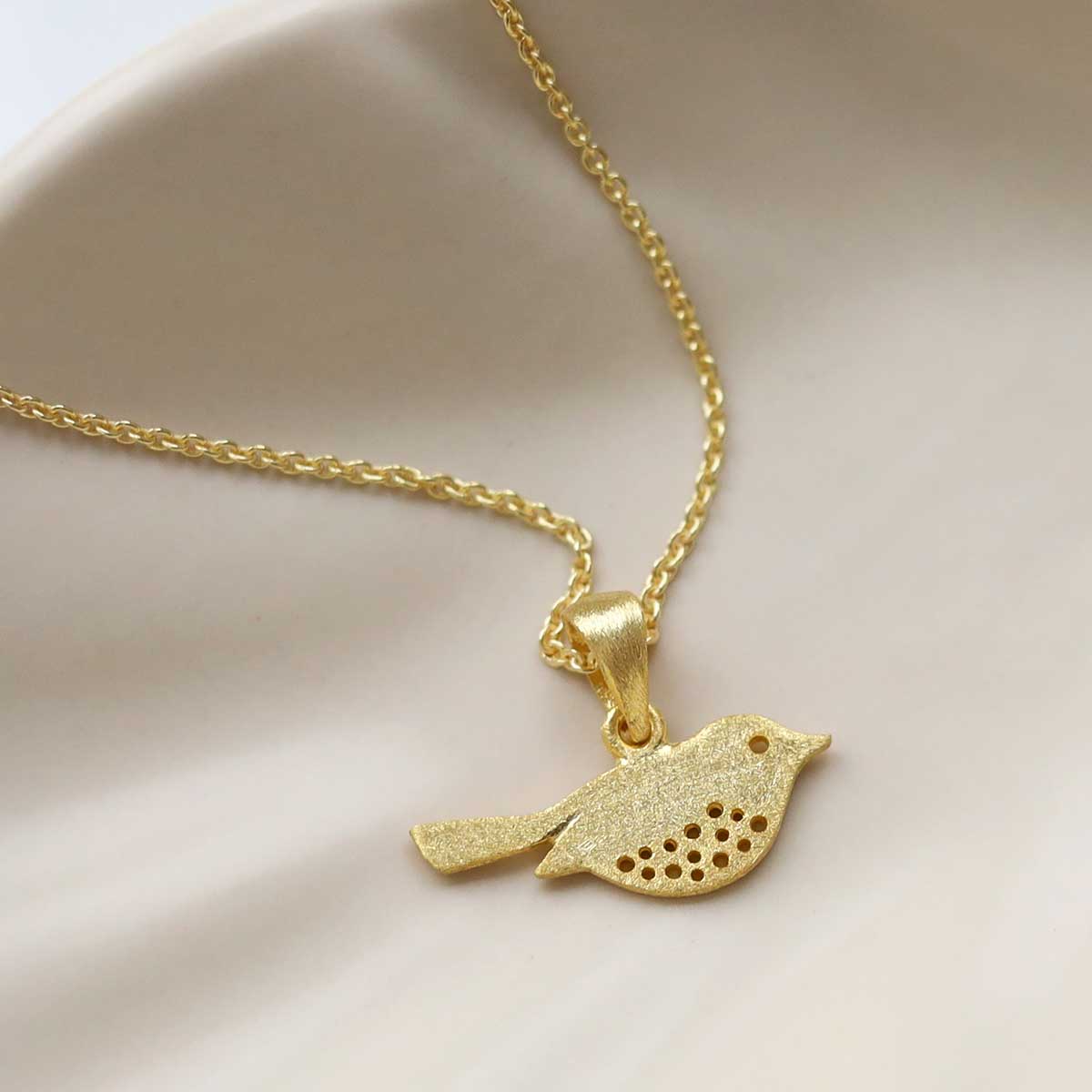 Gold Plated Sterling Silver Little Bird Necklace