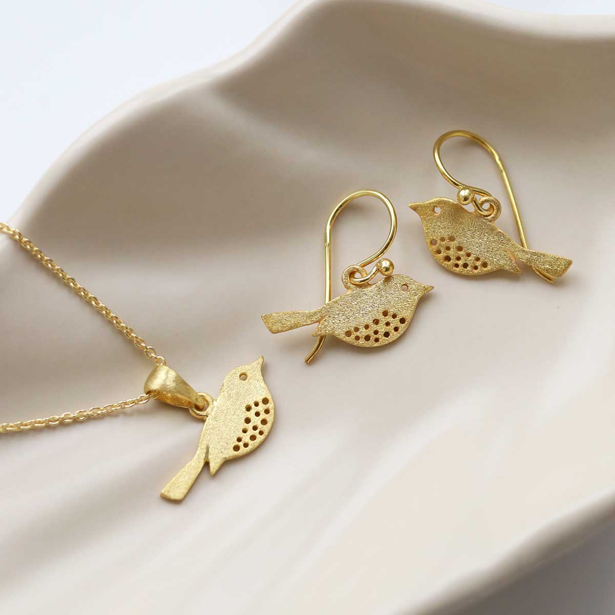Gold Plated Sterling Silver Little Bird Necklace