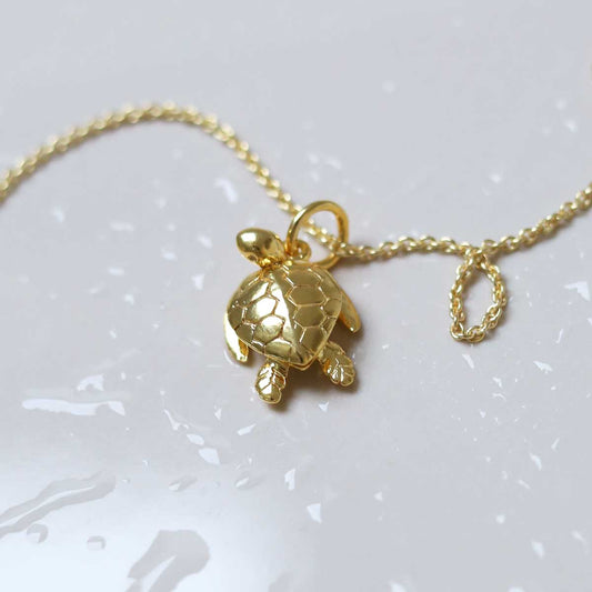 MB165PG_Gold Plated Sterling Silver Turtle Necklace_3