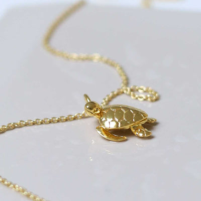 MB165PG_Gold Plated Sterling Silver Turtle Necklace_4