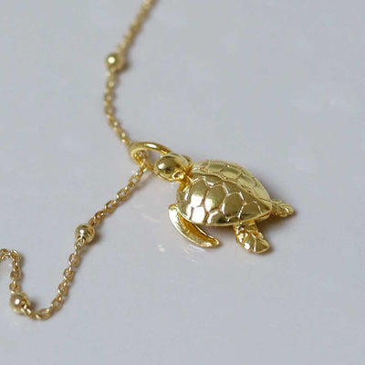 MB165PG_Gold Plated Sterling Silver Turtle Necklace_1