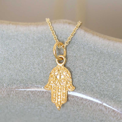 MB157PG_Gold Plated Sterling Silver Fatima Hand Necklace_2 new