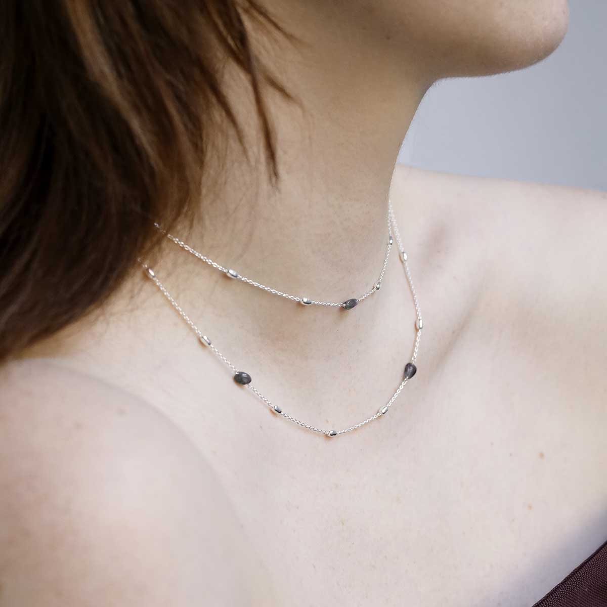 Sterling Silver Labradorite Necklace / Bracelet