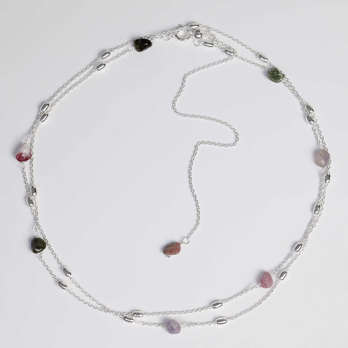 Sterling Silver Multicolour Tourmaline Necklace / Bracelet