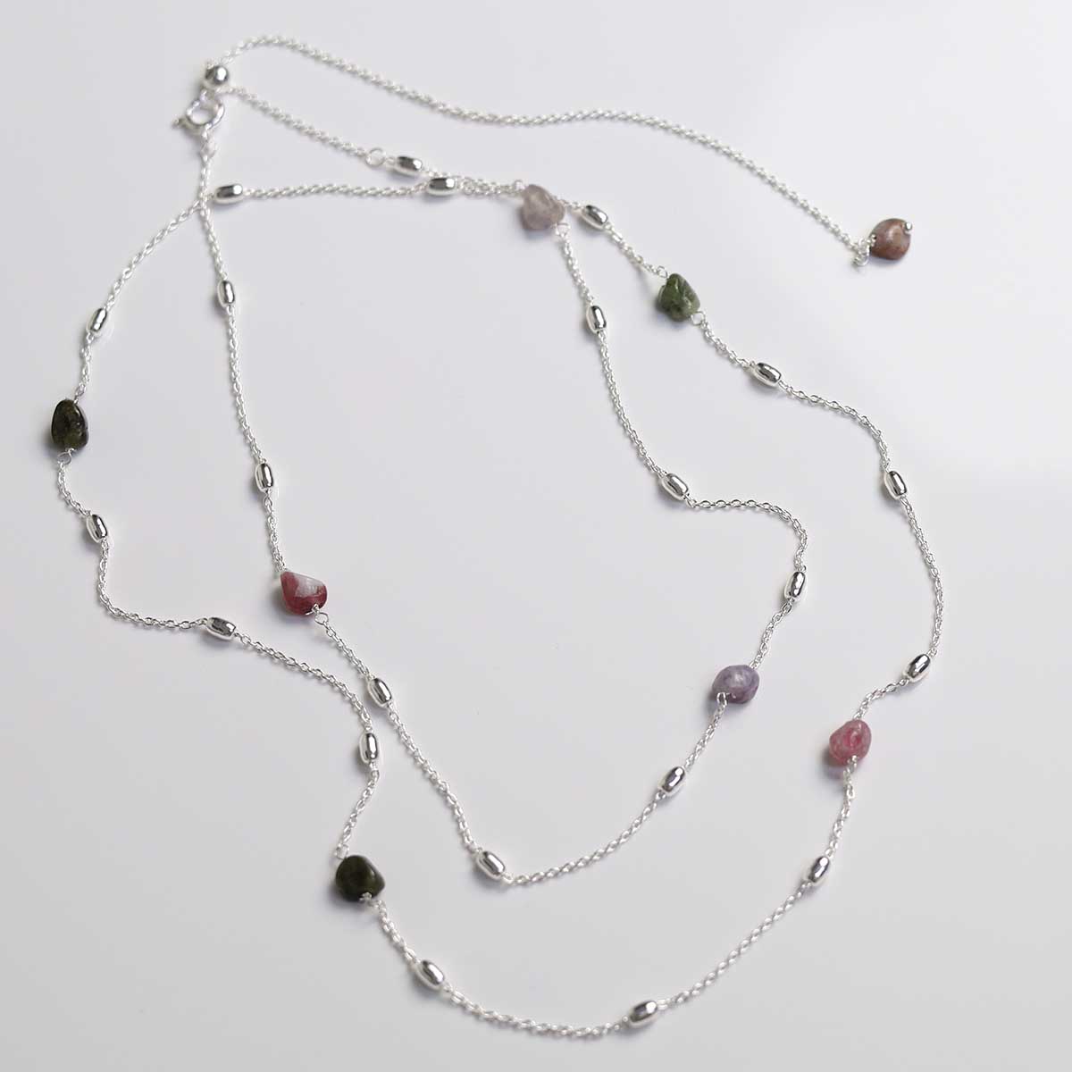 Sterling Silver Multicolour Tourmaline Necklace / Bracelet