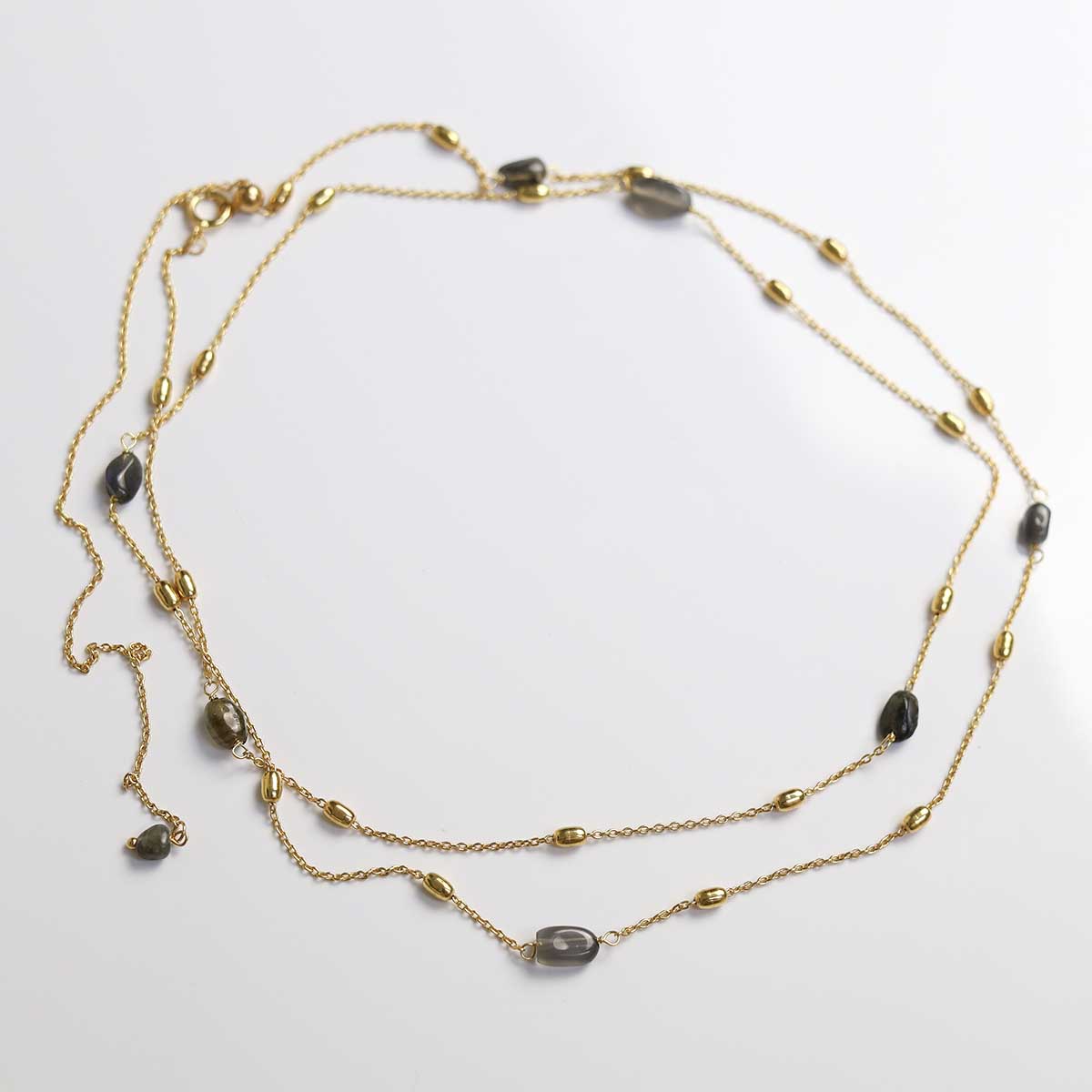 Sterling Silver Gold Plated Labradorite Necklace / Bracelet