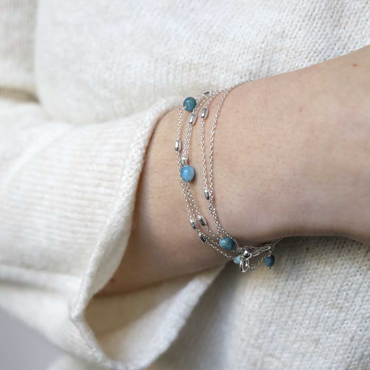 Sterling Silver Apatite Necklace/Bracelet