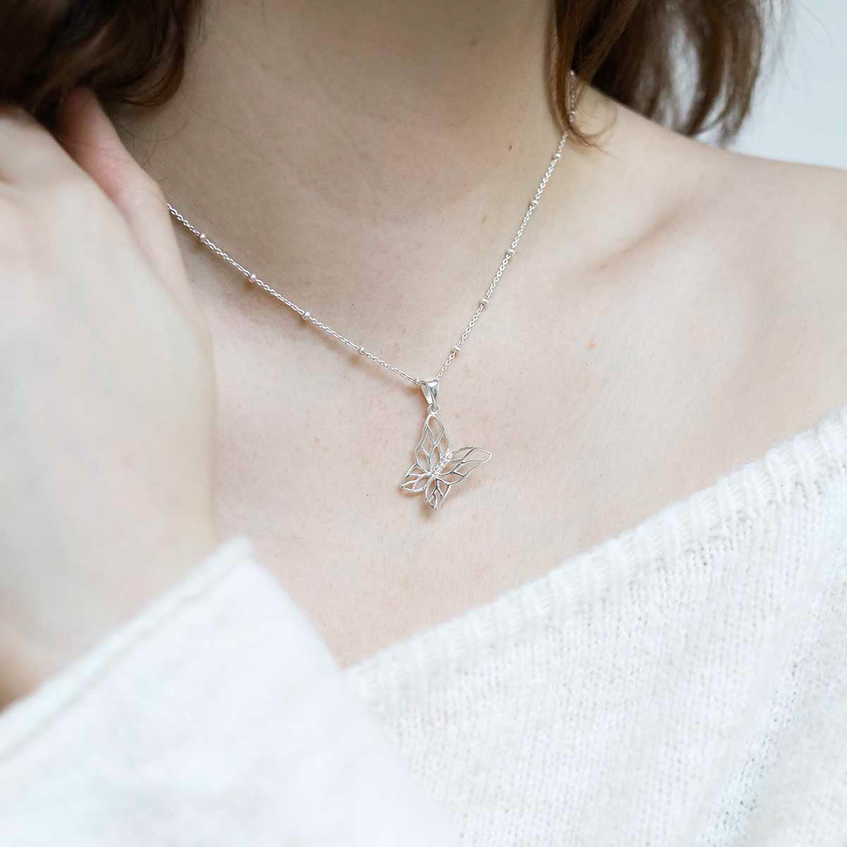 Sterling Silver Butterfly Necklace