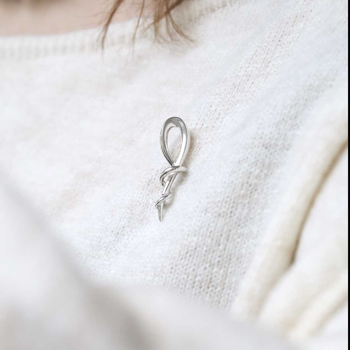 Sterling Silver Loop Brooch
