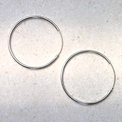 ME450_Sterling Silver 40mm Hoop Earrings_2