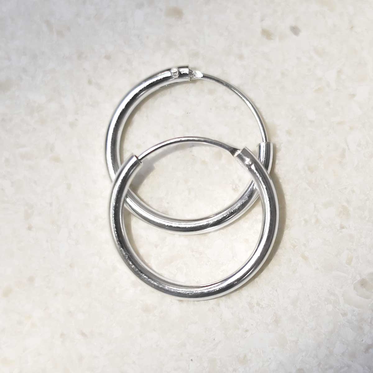 Sterling Silver 18mm Hoop Earrings