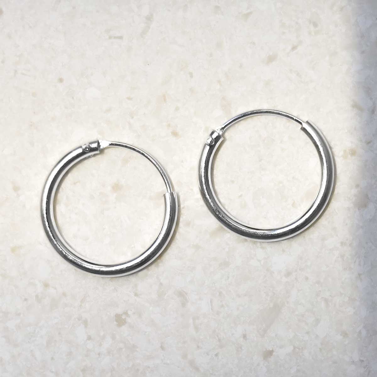 Sterling Silver 16mm Hoop Earrings