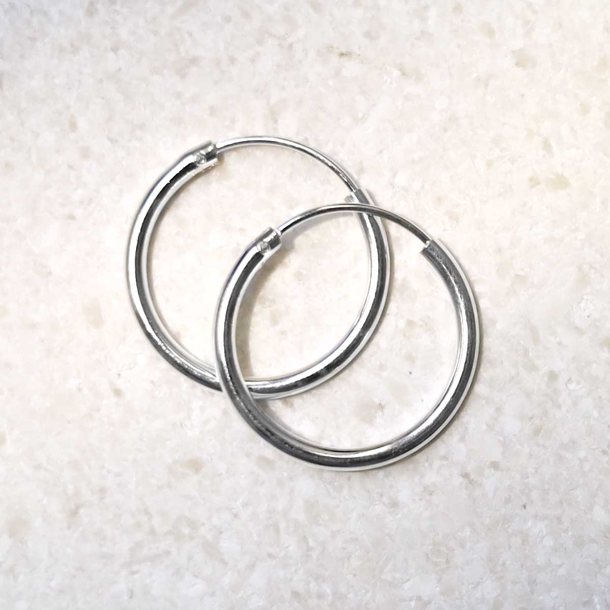 Sterling Silver 16mm Hoop Earrings
