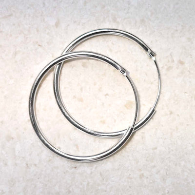 ME447_Sterling Silver 25mm Hoop Earrings_2