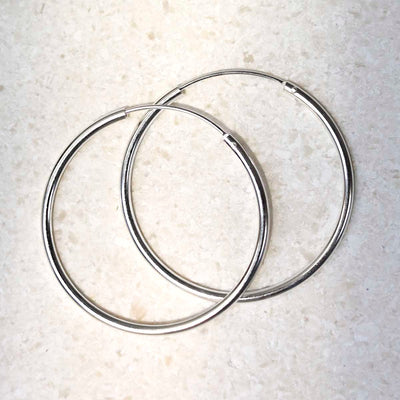 ME449_Sterling Silver 35mm Hoop Earrings_2