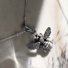 MB218_Sterling Silver Oxidised Honey Bee Necklace_3 new