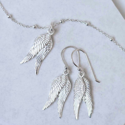MF484P_Sterling Silver Angel Wings set_ new