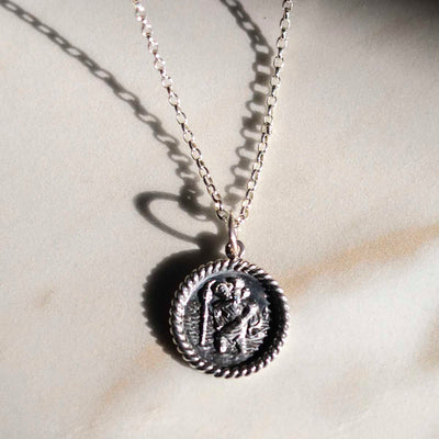 MZA017_Sterling Silver St Christopher Necklace_1 new