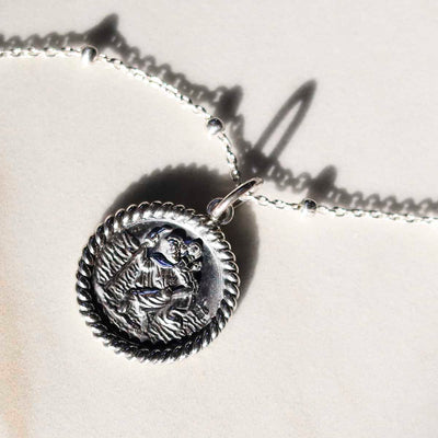 MZA017_Sterling Silver St Christopher Necklace_5 new
