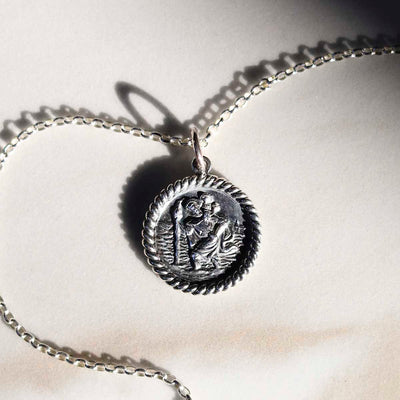 MZA017_Sterling Silver St Christopher Necklace_3 new