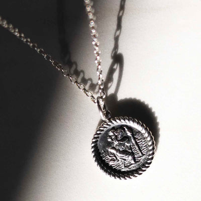 MZA017_Sterling Silver St Christopher Necklace_2 new