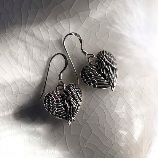 MC176_Sterling Silver Love Wings Dangly Earrings_new 3
