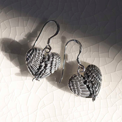 MC176_Sterling Silver Love Wings Dangly Earrings_new 2