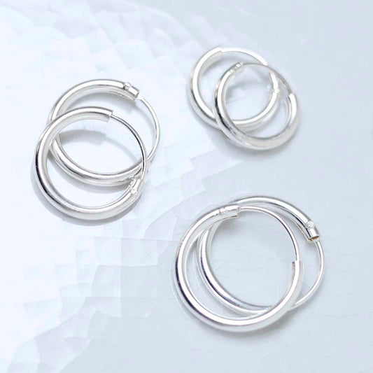 ME442-444_Sterling Silver Set Of Three Hoop Earrings_new 3