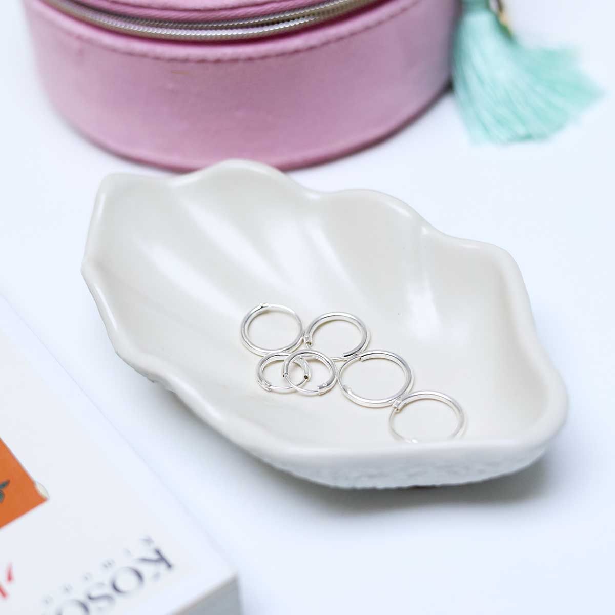Sterling Silver Set of Three Different Sized Hoop Earrings / 1.8mm thick / 12mm, 14mm and 16mm sleepers / super saver hoop pack