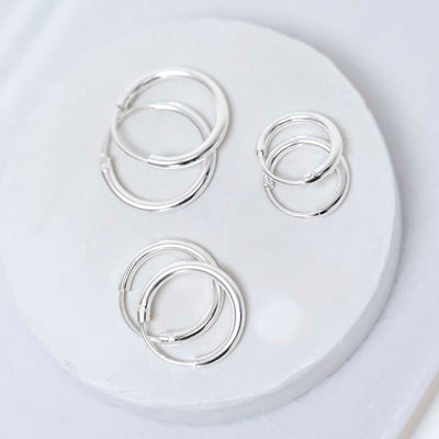 ME442-444_Sterling Silver Set Of Three Hoop Earrings_new 1